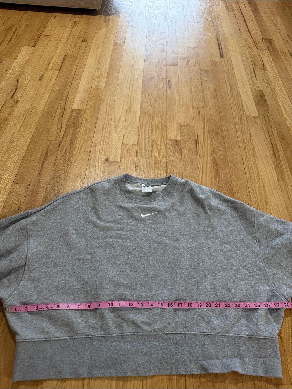 Nike Sportswear Gray Phoenix Fleece Over-Oversized Crew-Neck Sweatshirt Sz L - Picture 3 of 7